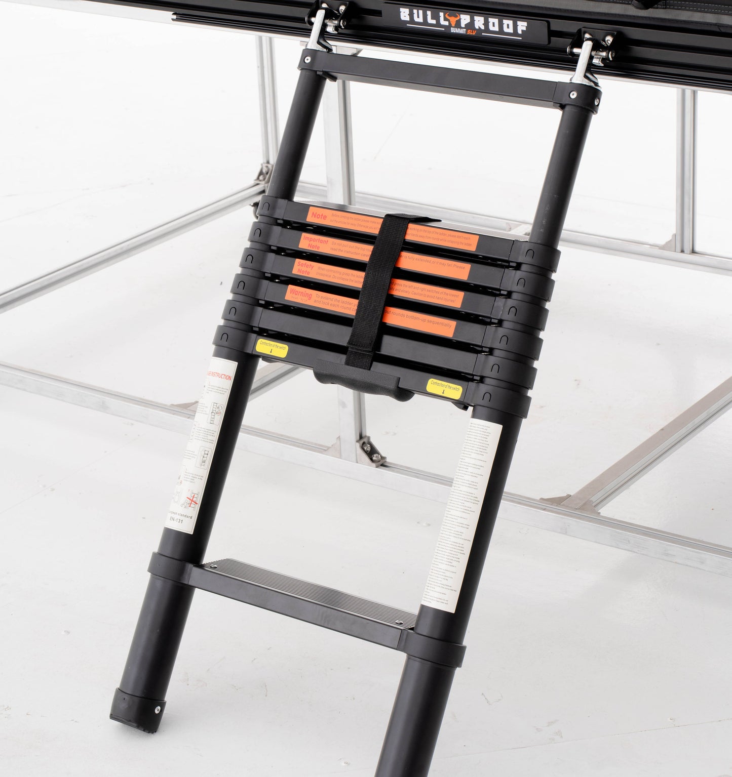 WIDE STEP Angled Telescopic Rooftop Tent Ladder